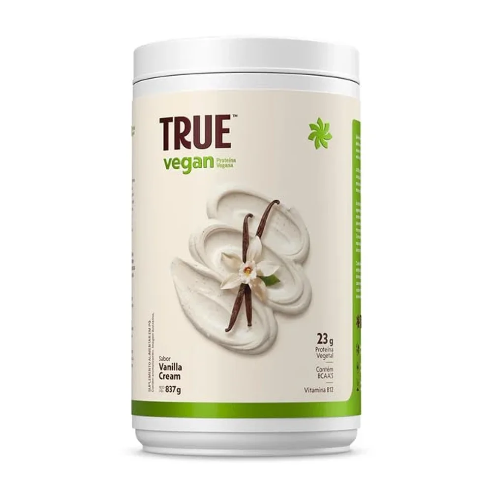 True Vegan Vanilla Cream 837 g True Source — embalagem