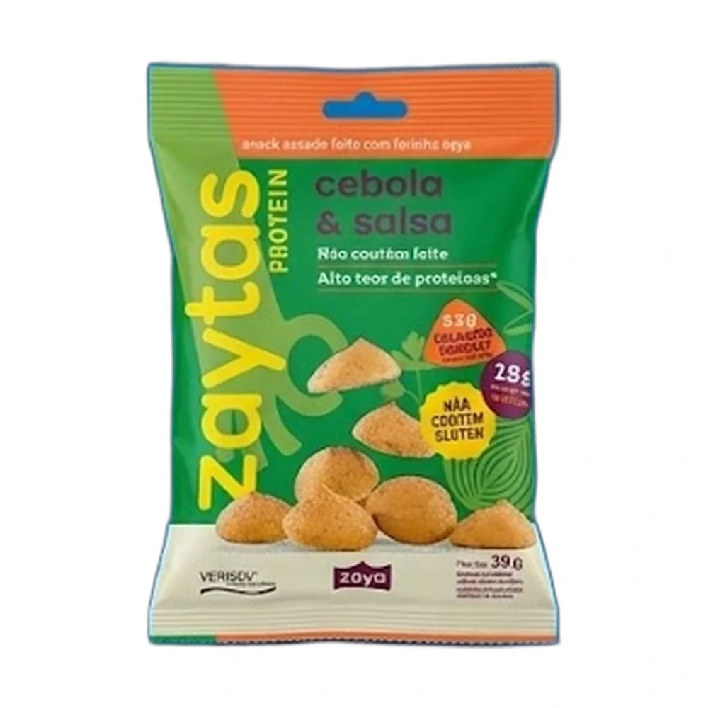 Biscoito Zaya Protein Cebola e Salsa — embalagem