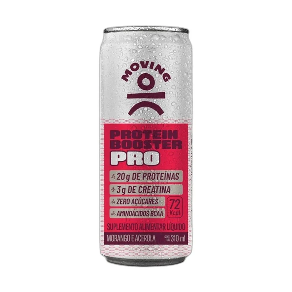 Moving Protein Booster morango e Acerola 310 ml — embalagem