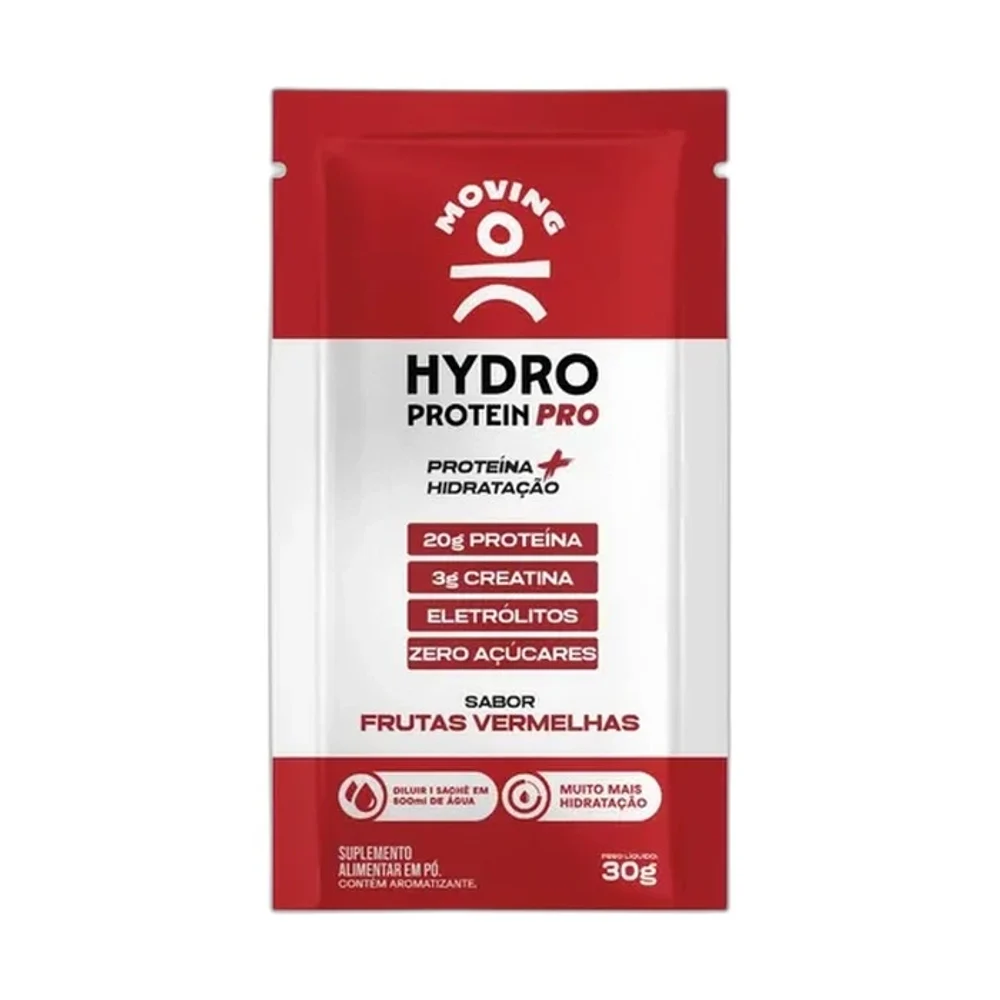 Moving Hydro Protein frutas vermelhas 30 g — embalagem