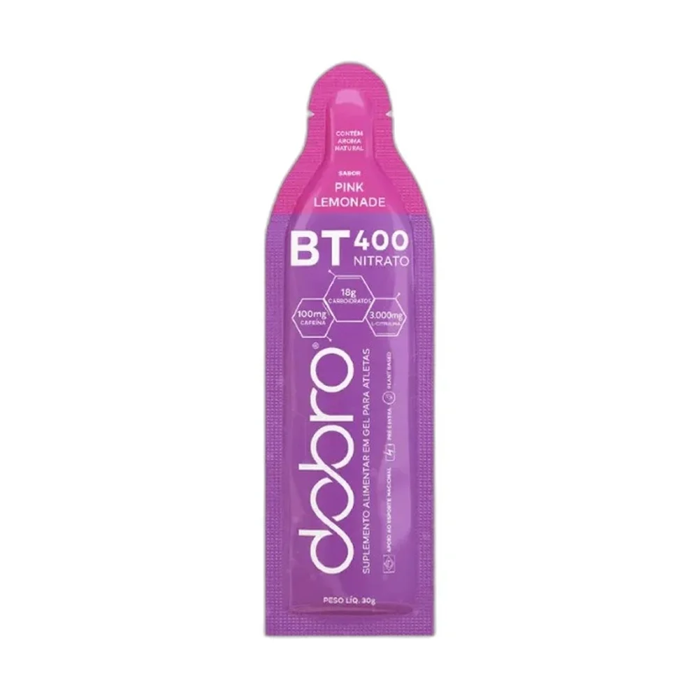 Dobro Bt Nitrato Gel Pink Lemonade com cafeína, 30 g — embalagem