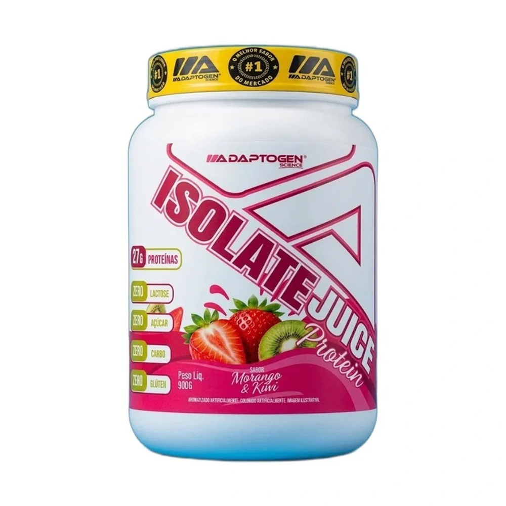 Isolate Juice morango e Kiwi 900 g Adaptogen — embalagem