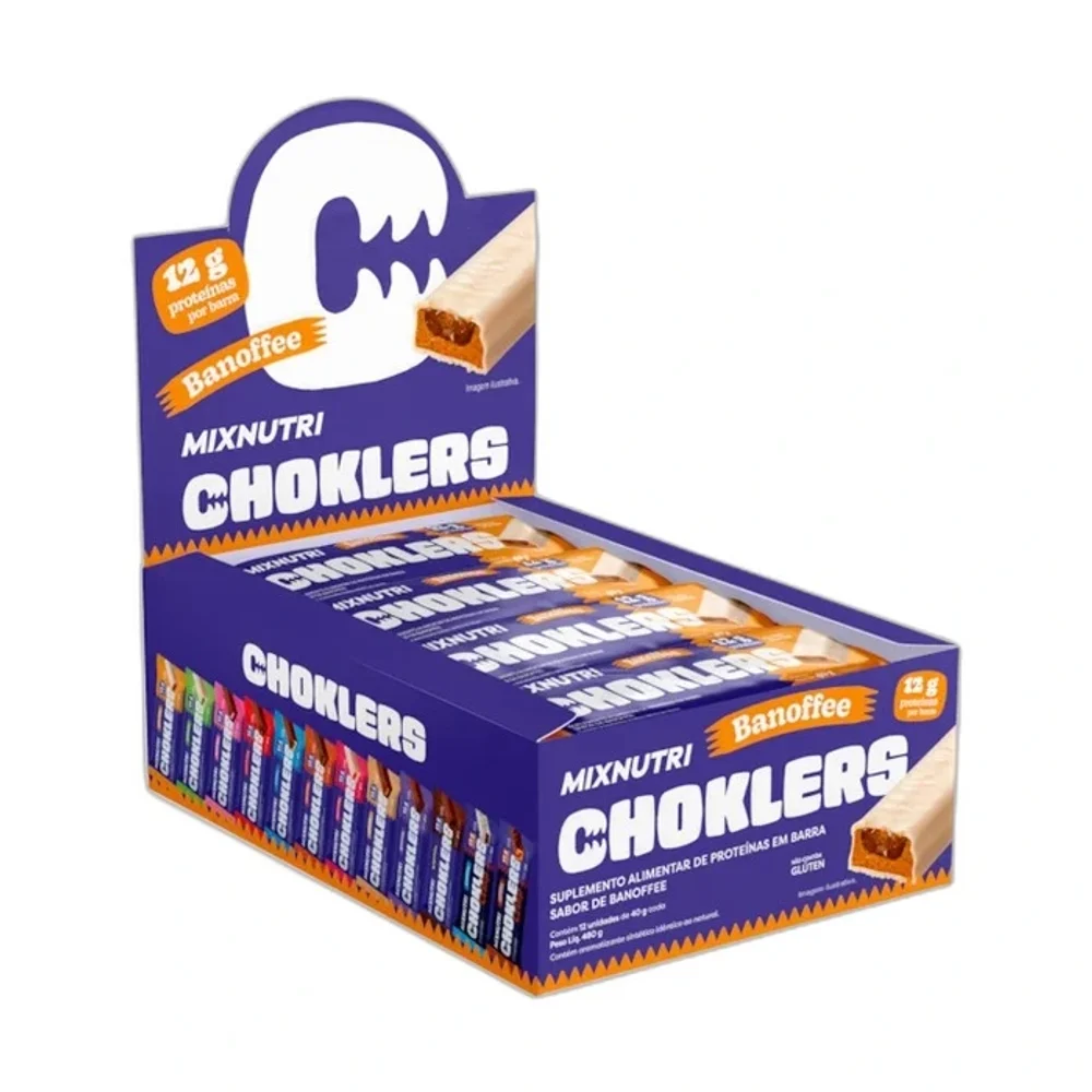 Mix Nutri Choklers Banoffe 12x40g, 12 × 40 g — embalagem
