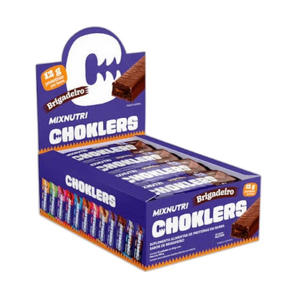 Mix Nutri Choklers Brigadeiro 12x40g, 12 × 40 g — embalagem