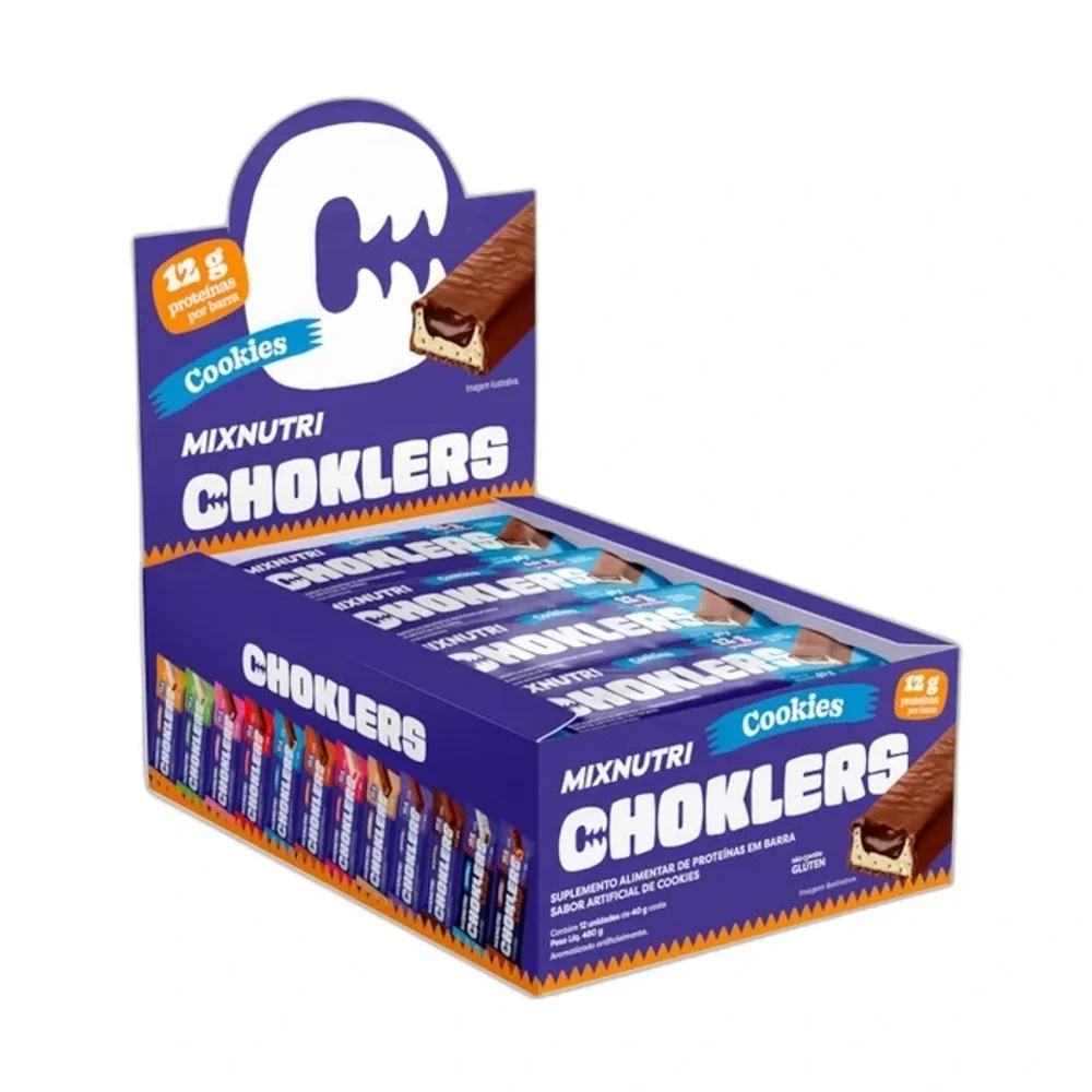 Mix Nutri Choklers Cookies 12x40g, 12 × 40 g — embalagem
