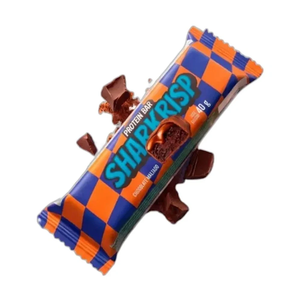 Sharkrisp chocolate Maltado 40 g Shark Pro — embalagem