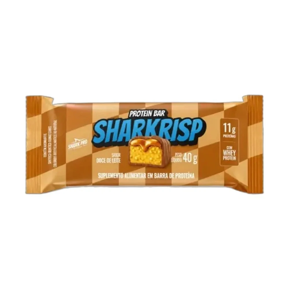 Sharkrisp doce de leite 40 g Shark Pro — embalagem