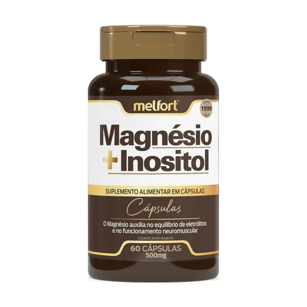 Melfort magnésio e inositol 60 cápsulas — embalagem