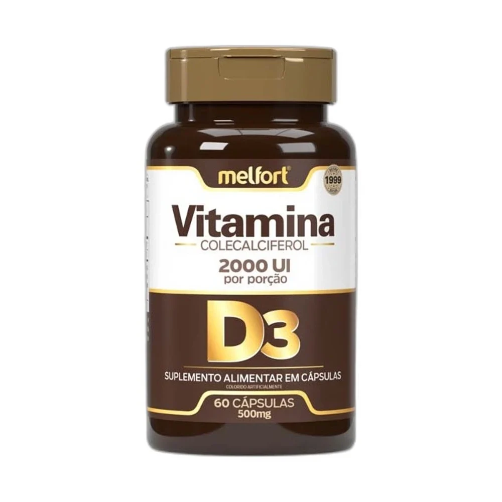 Melfort vitamina D3 60 Cápsulas — embalagem