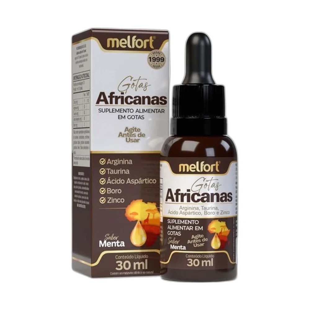 Meltfort Gotas Africanas Menta 30 ml Melfort — embalagem