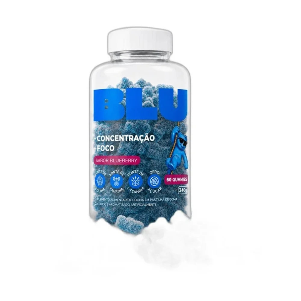 Blu 60 Gummies(Conc. + Foco) — embalagem
