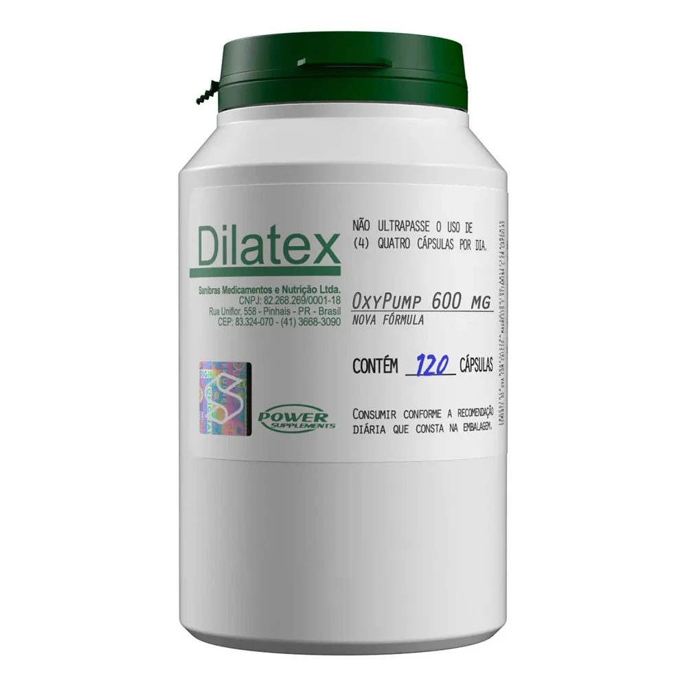 Dilatex Power Supplements 120 cápsulas — embalagem