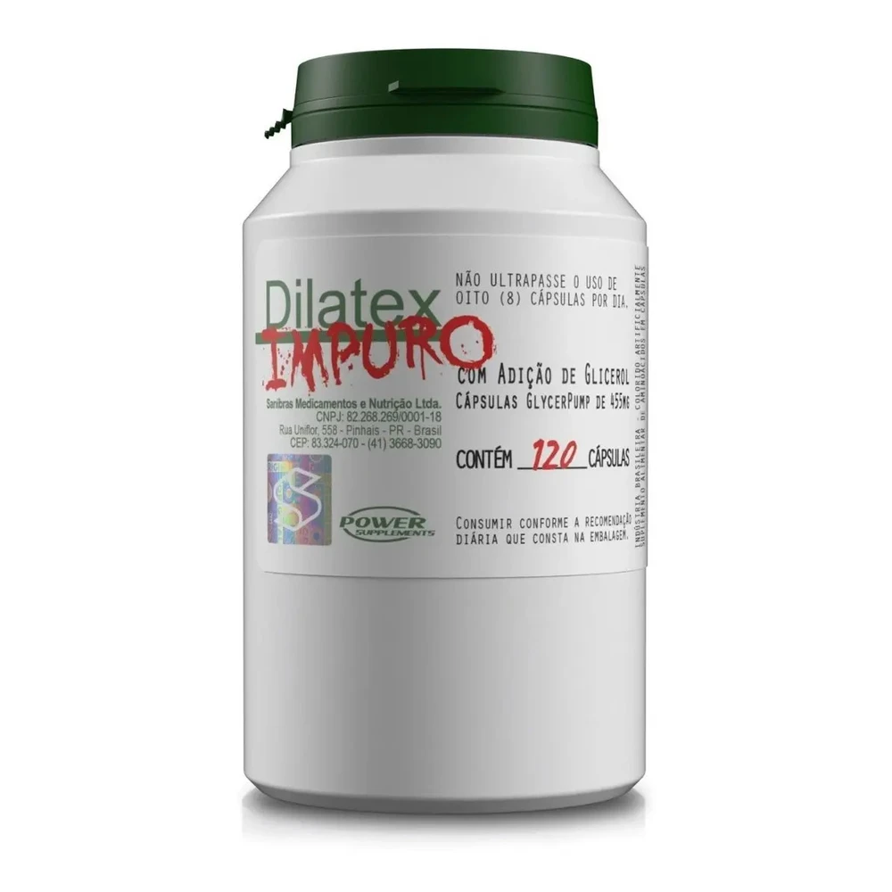 Dilatex Impuro Power Supplements 120 cápsulas — embalagem