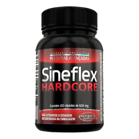 Sineflex Hardcore Power Supplements 120 cápsulas — embalagem
