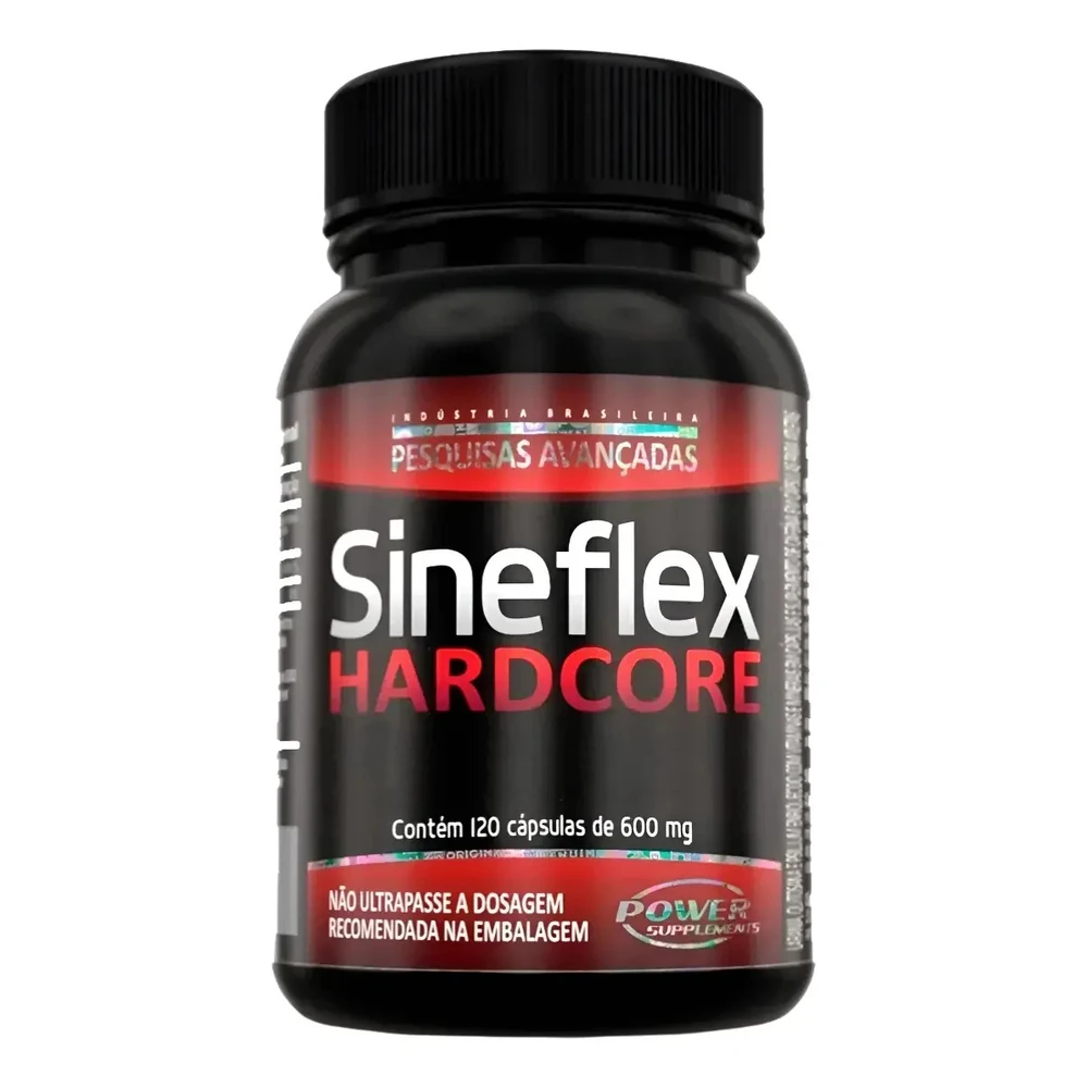 Sineflex Hardcore Power Supplements 120 cápsulas — embalagem