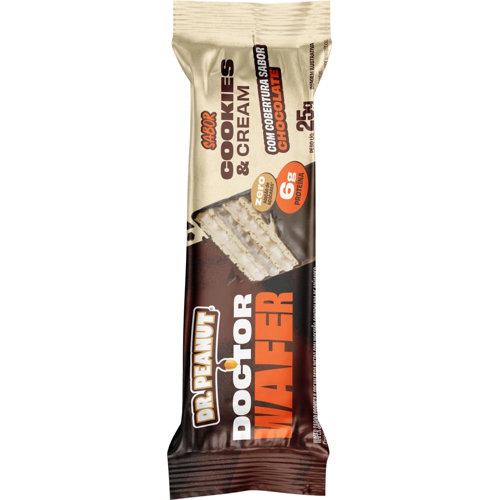 Doctor Wafer Cookies & Cream — uma unidade de 25 g