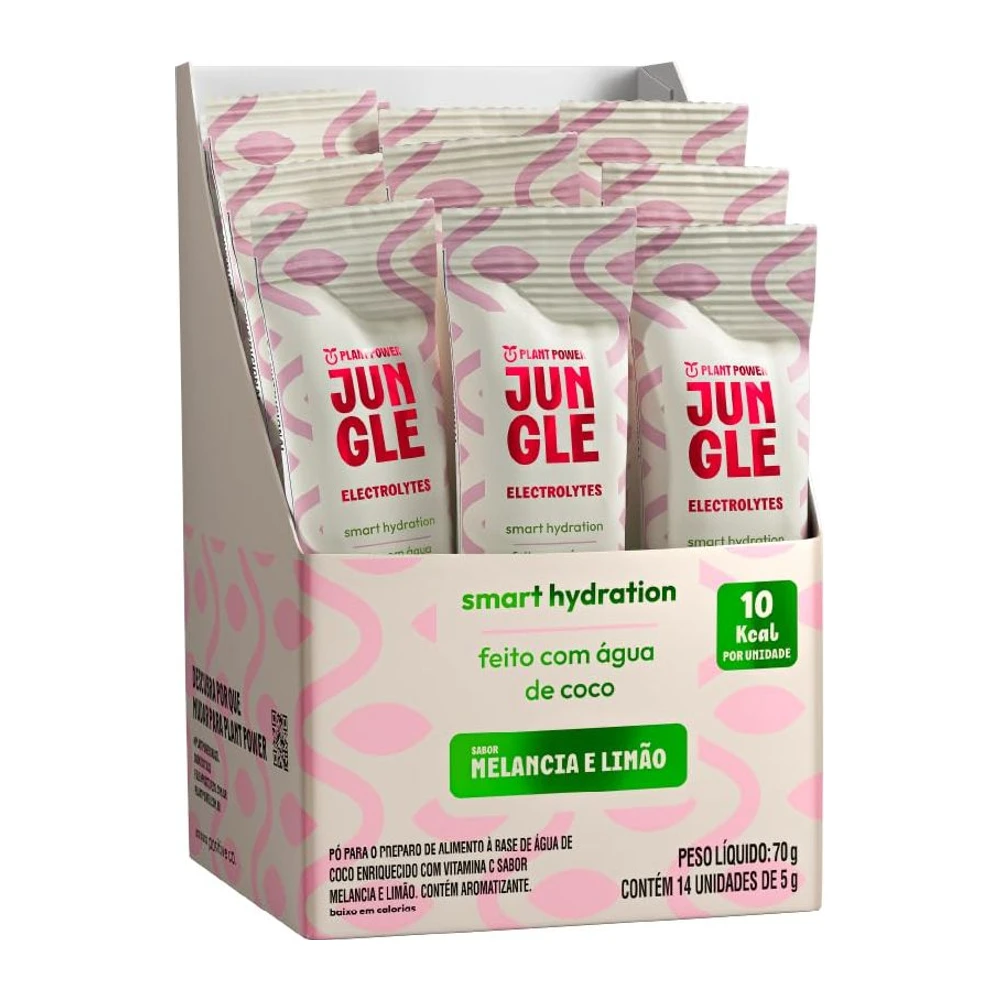 Jungle Electrolytes Melancia e Limão, 14 sachês de 5 g — embalagem