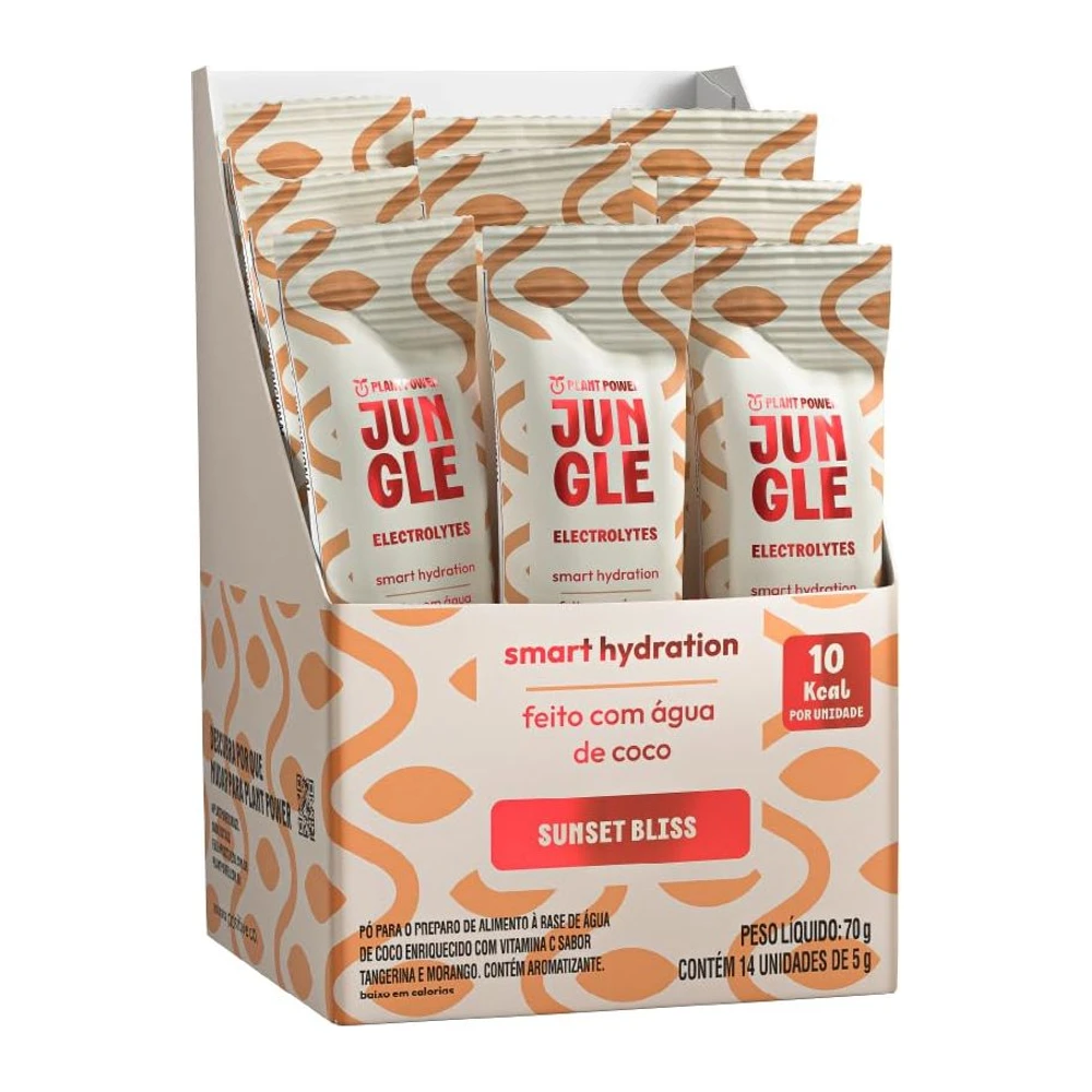 Jungle Electrolytes Sunset Bliss, 14 sachês de 5 g — embalagem