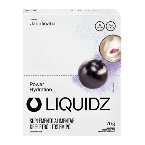 Liquidz Jabuticaba, 14 sachês de 5 g — embalagem