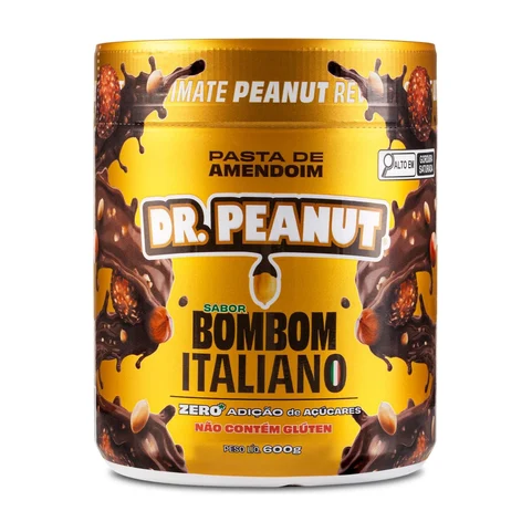Dr. Peanut Bombom Italiano — pote de 600 g