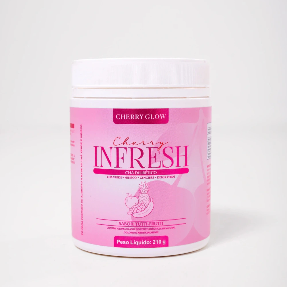 InFresh Cherry Glow Chá Tutti-Frutti, 210 g — embalagem principal