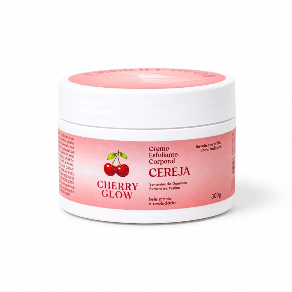 Creme Esfoliante Corporal Cereja Cherry Glow, 300 g