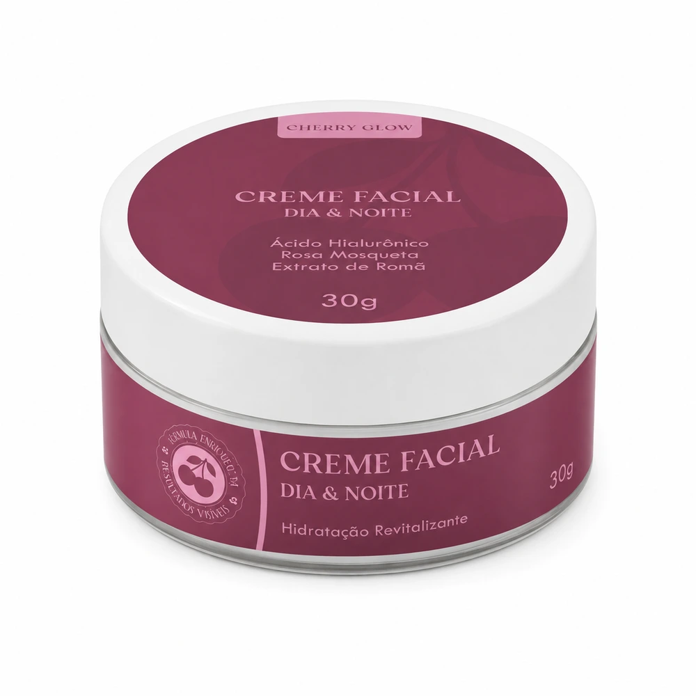 Creme Facial Dia e Noite Cherry Glow, 30 g
