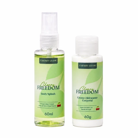 Kit Mini Freedom Body Splash + Hidratante Cherry Glow, 60 ml + 60 g