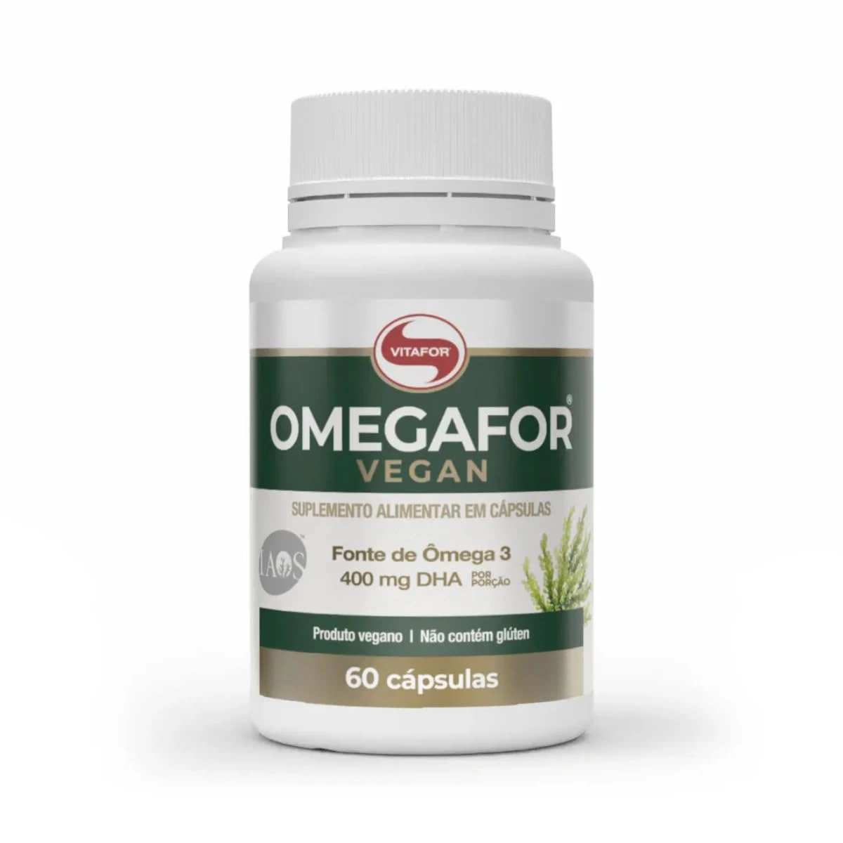Frasco Ômegafor Vegan Vitafor com 60 cápsulas